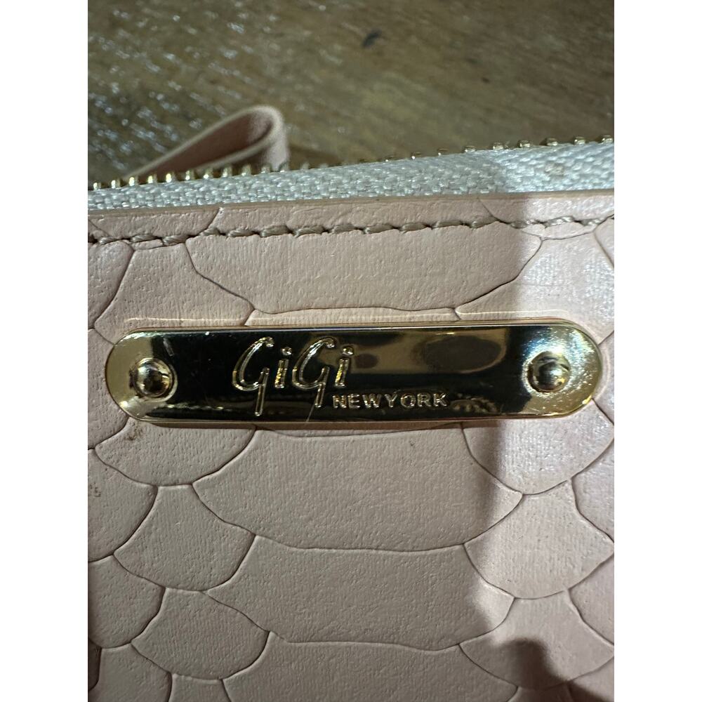 Gigi New York Large Python-Embossed Leather Zip-A… - image 4